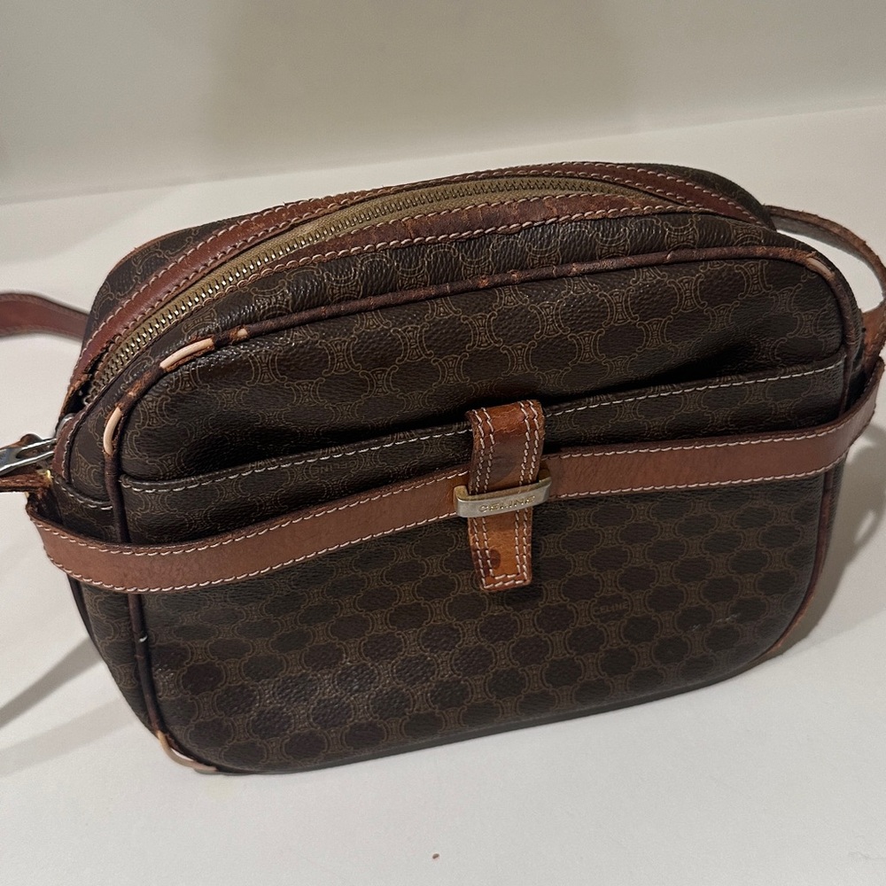 Vintage Celine Brown Crossbody Bag